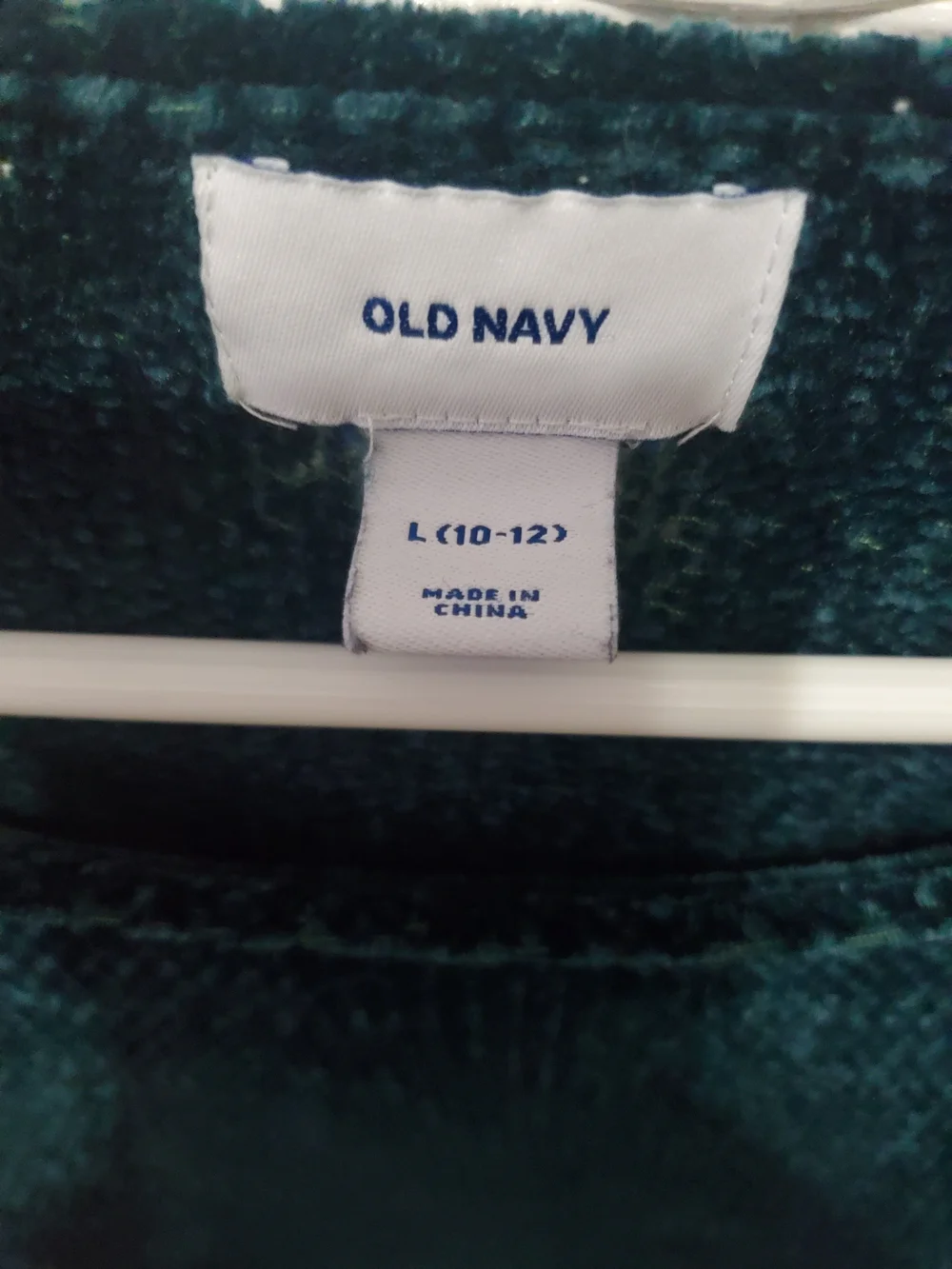 Old Navy Teal Chenille Scoopneck Sweater Girls 10
